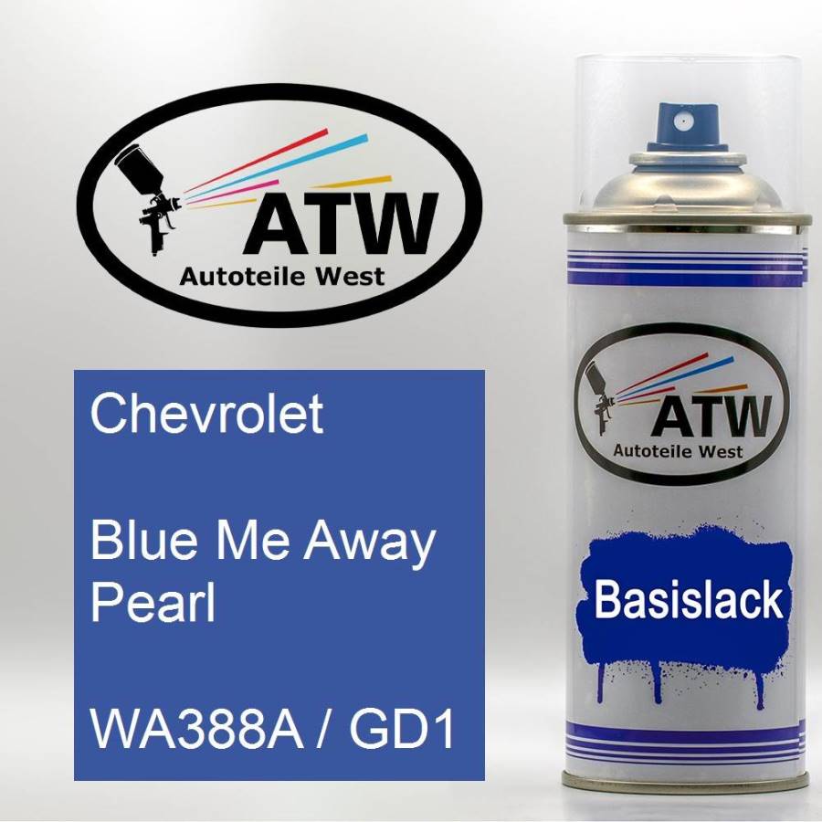 Chevrolet, Blue Me Away Pearl, WA388A / GD1: 400ml Sprühdose, von ATW Autoteile West.